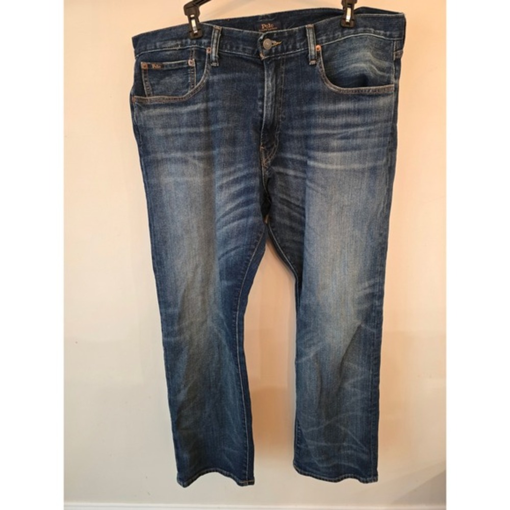 Polo Ralph Lauren Mens Classic Fit Blue‎ Denim Jeans Medium Wash 36x32